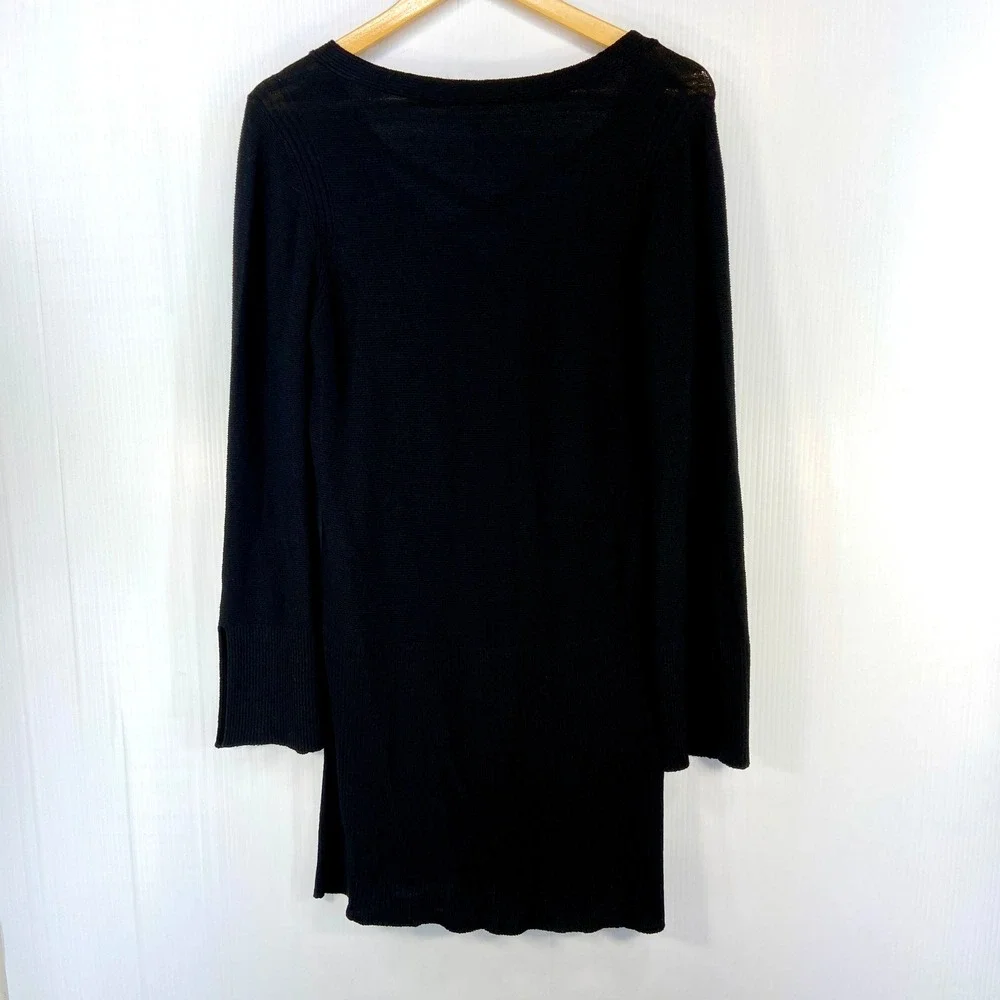 Free‎ People Criss Cross Tunic Knit Sweater Black Womens Medium